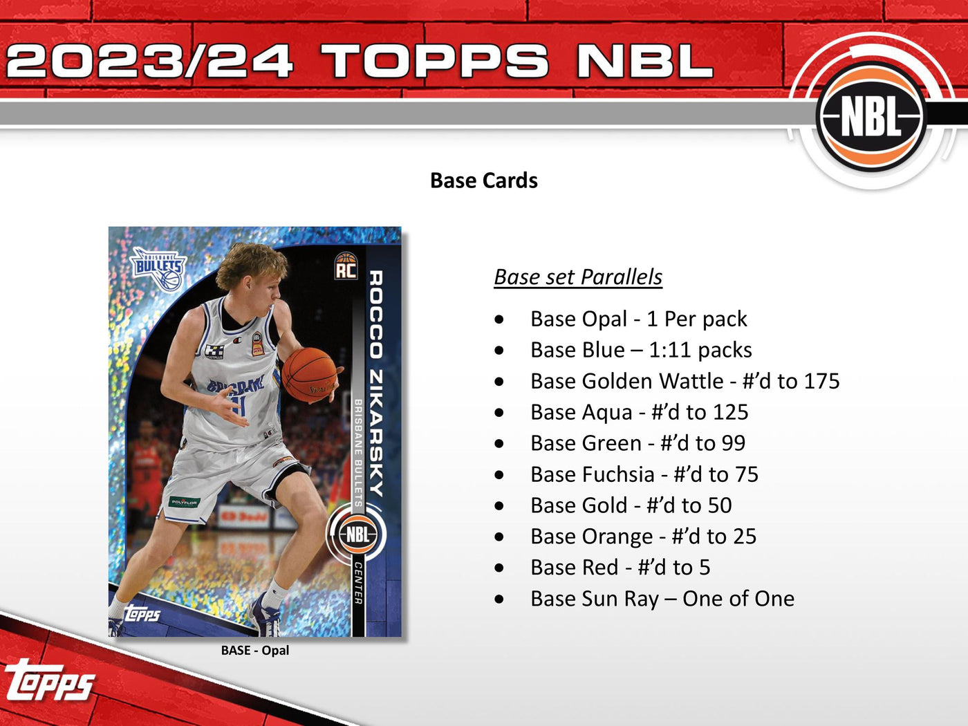 2023-24 Topps NBL Basketball Hobby 12 Box Case