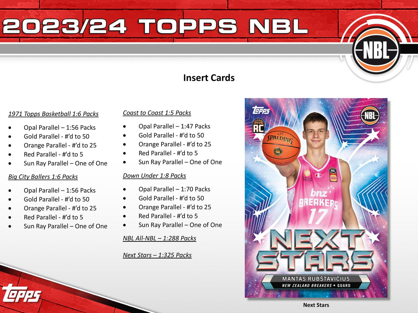 2023-24 Topps NBL Basketball Hobby Pack
