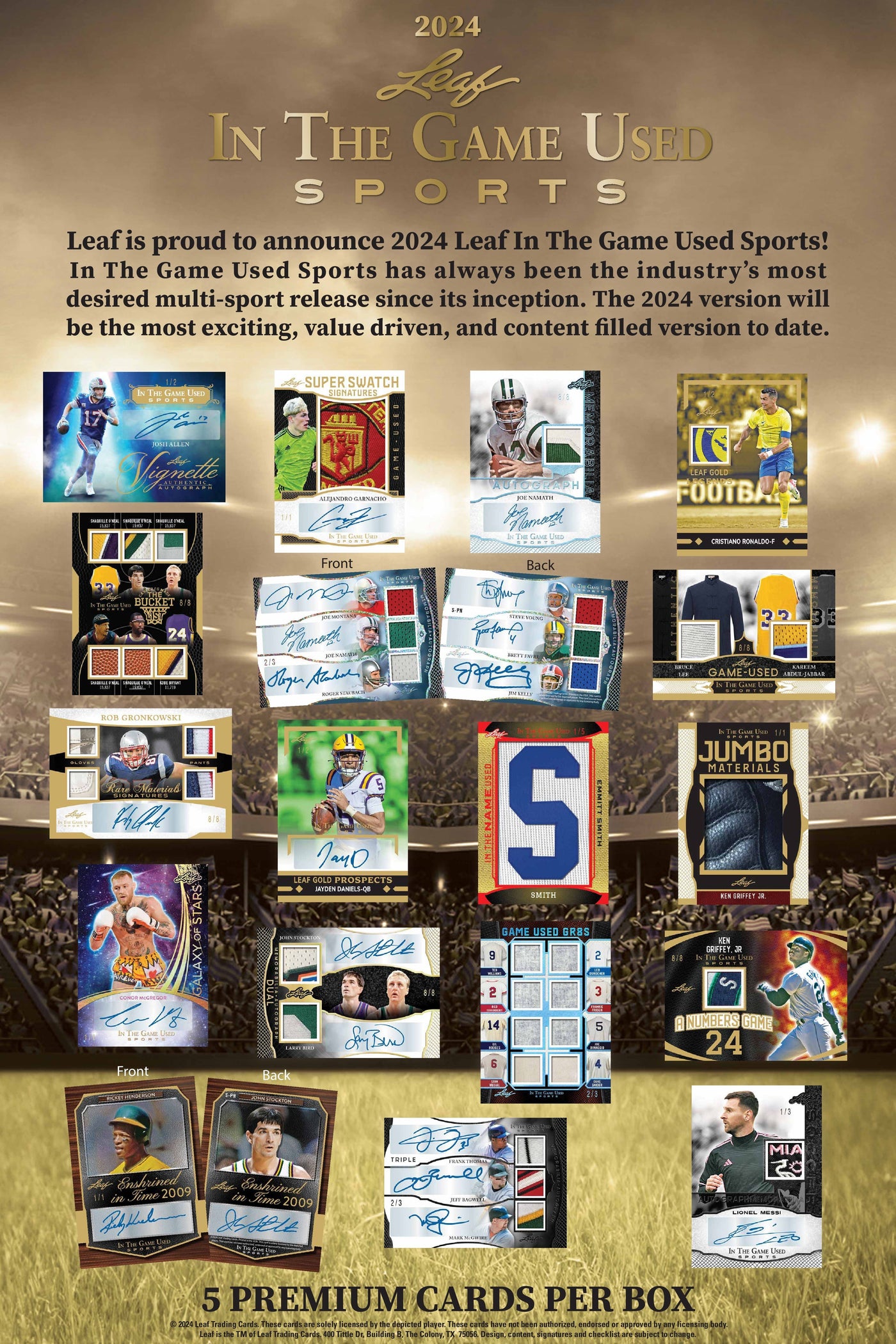 2024 Leaf In The Game Used Multi Sport Hobby Box