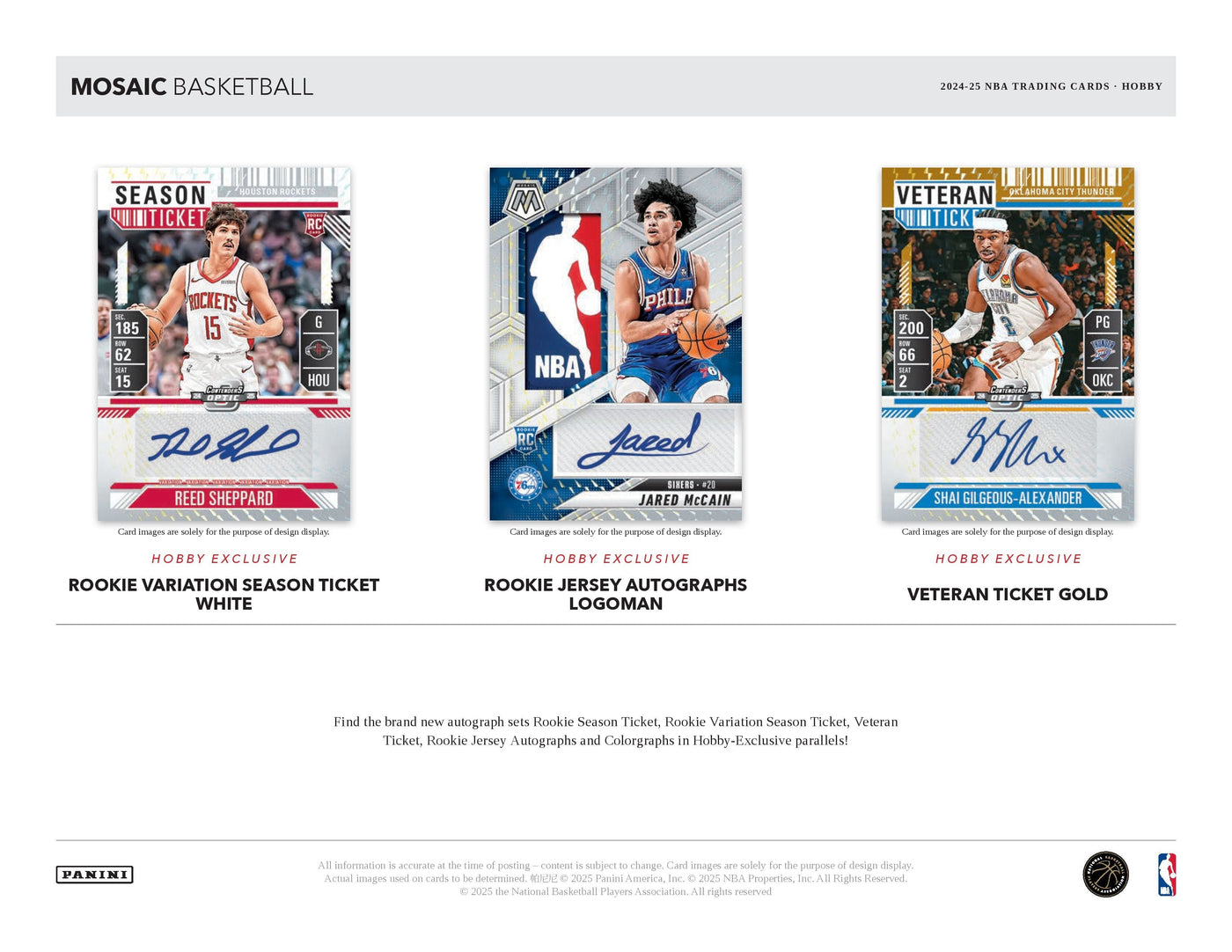 2024-25 Panini Mosaic Basketball Hobby Pack