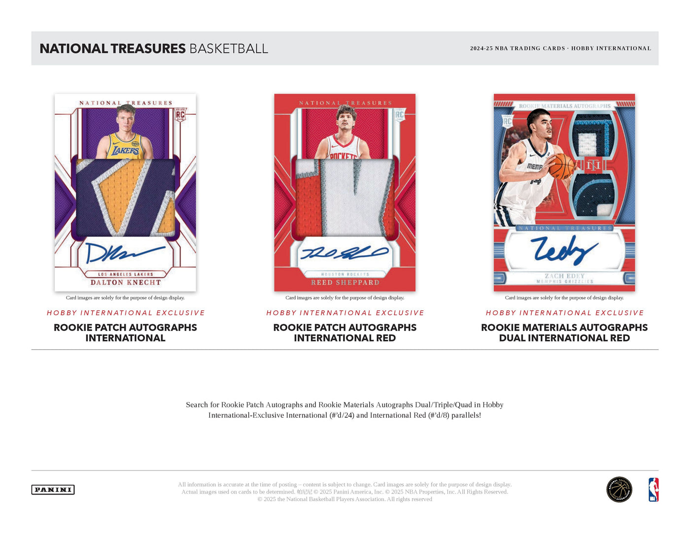2024-25 Panini National Treasures Basketball International Hobby Box