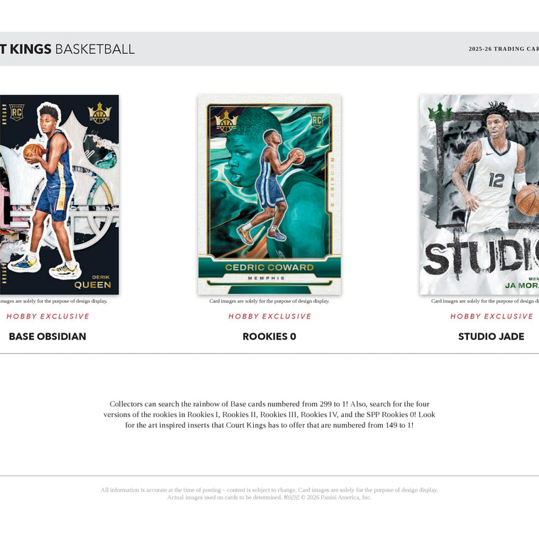 2025-26 Panini Court Kings Basketball Hobby Box (Pre Order)