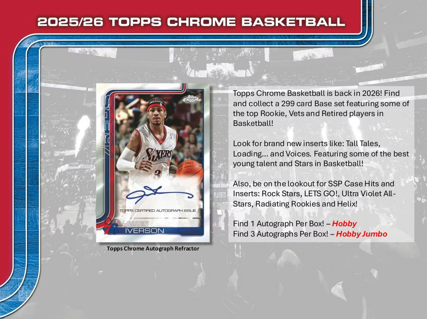 2025-26 Topps Chrome Basketball Hobby Box
